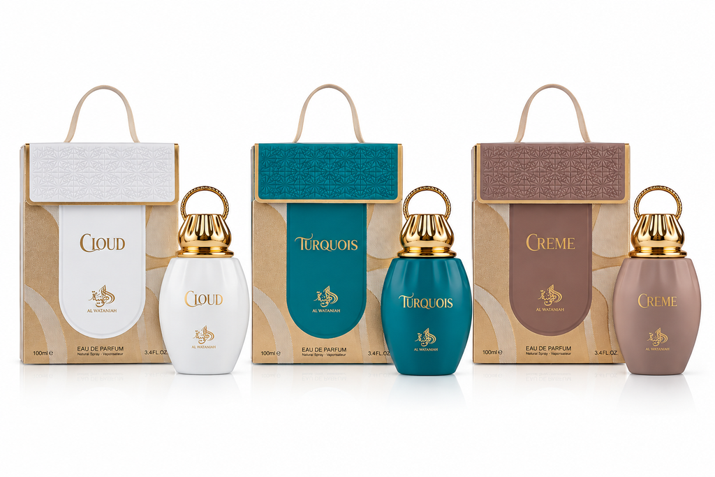 Colección Al Wataniah — Cloud, Turquois y Crème